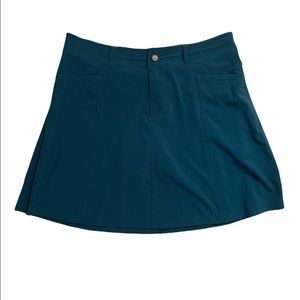 L.L. Bean Roundabout Skirt Skort in Teal Blue Size 8 Regular